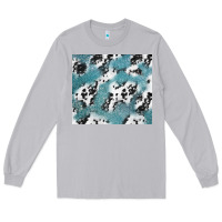 Moon Dust teal glitter and cowhide Long Sleeve Tee - TumblerDesignByShophia