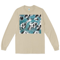 Mushroom teal glitter and cowhide Long Sleeve Tee - TumblerDesignByShophia