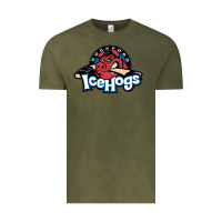 Vintage Olive The Icehogs, Rockford Vintage Tee - artisFamous