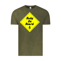 Vintage Olive baby on board Vintage Tee - artisFamous