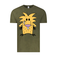 Vintage Olive norbet angry beaver Vintage Tee - artisFamous