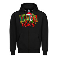 Black Christmas Yaya Claus Zipper Hoodie - FaDigitalArtStudio