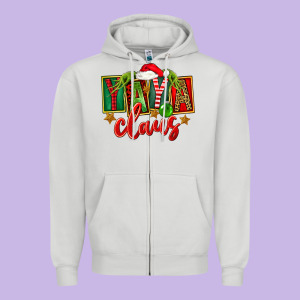 Christmas Yaya Claus Zipper Hoodie Designed By Fadigitalartstudio