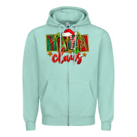 Seafoam Christmas Yaya Claus Zipper Hoodie - FaDigitalArtStudio