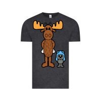 Vintage Black rocky and bullwinkle Vintage Tee - artisFamous