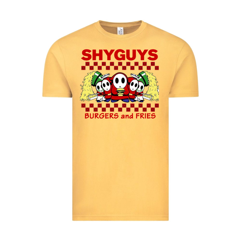 Shy Guys Burger And Fries Vintage Tee by artisFamous | Teevron