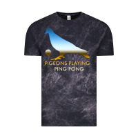 Cloud Black Best Pigeons Playing Ping Pong Music Vintage Tee - artisFamous