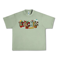 Oil Green Christmas Teacher Urban Heavy Tee - NancyCooperArtShop
