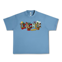 Pebble Blue Christmas Teacher Urban Heavy Tee - NancyCooperArtShop