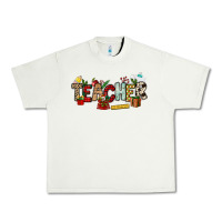 Pistachio Christmas Teacher Urban Heavy Tee - NancyCooperArtShop
