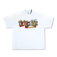 White Christmas Teacher Urban Heavy Tee - NancyCooperArtShop