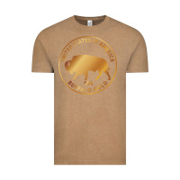 Vintage Coffee Buffalo Gold Native American - Bison Vintage Tee - artisFamous