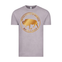 Vintage Zinc Buffalo Gold Native American - Bison Vintage Tee - artisFamous
