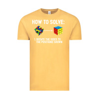Vintage Mustard youth rubiks cube rotate the sides to the position shown cube Vintage Tee - DesigneFamous