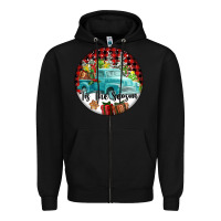 Black Tis The Season Truck Zipper Hoodie - FaDigitalArtStudio