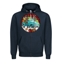 Navy Tis The Season Truck Zipper Hoodie - FaDigitalArtStudio