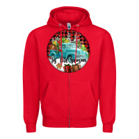 Red Tis The Season Truck Zipper Hoodie - FaDigitalArtStudio