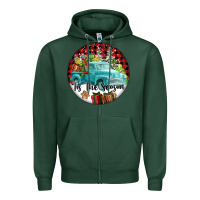 Sports Green Tis The Season Truck Zipper Hoodie - FaDigitalArtStudio