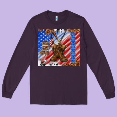 Second Amendment Long Sleeve Tee Designed By Tumblerdesignbyshophia
