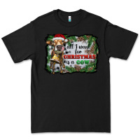 Black all i want for christmas is a cow Premium Tee - RanaPortraitStore