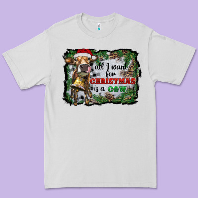 All I Want For Christmas Is A Cow Premium Tee Designed By Ranaportraitstore