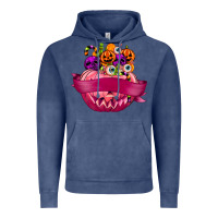 Vintage Denim Personalized Girl Halloween Candy Vintage Hoodie - texasbilliewilder