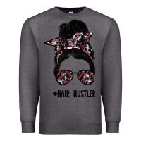 Charcoal Heather hair hustler Premium Sweatshirt - SublimationCraftShop