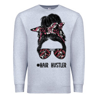 Heather Grey hair hustler Premium Sweatshirt - SublimationCraftShop