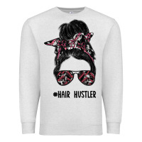 Oatmeal Heather hair hustler Premium Sweatshirt - SublimationCraftShop