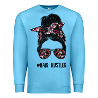 Ocean Blue hair hustler Premium Sweatshirt - SublimationCraftShop