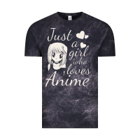 Cloud Black just a girl who loves anime Vintage Tee - DesigneFamous