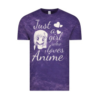 Cloud Purple just a girl who loves anime Vintage Tee - DesigneFamous