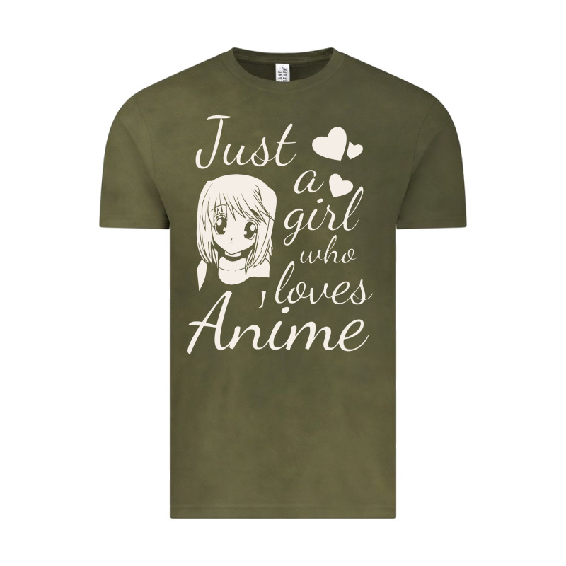 Just A Girl Who Loves Anime Vintage Tee by DesigneFamous | Teevron