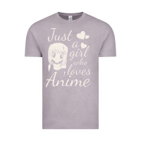 Vintage Zinc just a girl who loves anime Vintage Tee - DesigneFamous