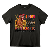 Asphalt i may look calm but in my head i've pecked you Heavy Core Tee - MaliasSmallBusiness