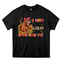 Black i may look calm but in my head i've pecked you Heavy Core Tee - MaliasSmallBusiness