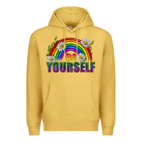 Antique Gold Be Yourself Pride Lgbtq Premium Hoodie - BundleAndBundleShop