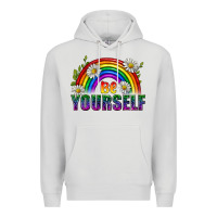 Dove Grey Be Yourself Pride Lgbtq Premium Hoodie - BundleAndBundleShop