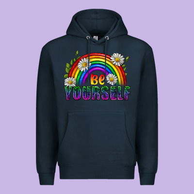 Be Yourself Pride Lgbtq Premium Hoodie Designed By Bundleandbundleshop