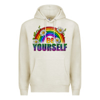 Oatmeal Heather Be Yourself Pride Lgbtq Premium Hoodie - BundleAndBundleShop
