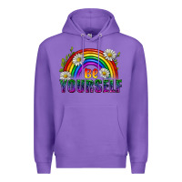 Purple Be Yourself Pride Lgbtq Premium Hoodie - BundleAndBundleShop
