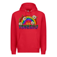 Red Be Yourself Pride Lgbtq Premium Hoodie - BundleAndBundleShop