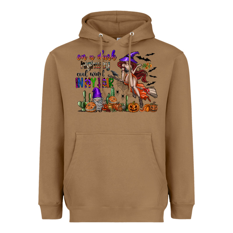 On A Dark Highway Cool Wind In My Hair Heavyweight Hoodie by SublimationCraftShop | Teevron