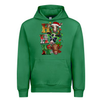 Emerald Christmas ho ho ho cow Urban Hoodie - BarkalooDesign
