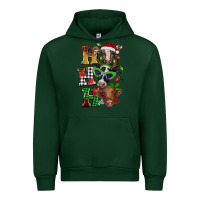 Forest Green Christmas ho ho ho cow Urban Hoodie - BarkalooDesign