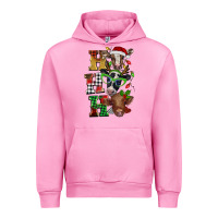 Fuchsia Pink Christmas ho ho ho cow Urban Hoodie - BarkalooDesign