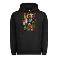 Pigment Black Christmas ho ho ho cow Urban Hoodie - BarkalooDesign