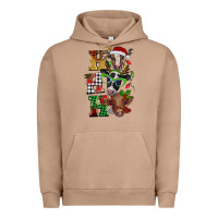 Pigment Burro Christmas ho ho ho cow Urban Hoodie - BarkalooDesign