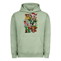 Pigment Oil Green Christmas ho ho ho cow Urban Hoodie - BarkalooDesign