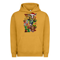 Pigment Peanut Butter Christmas ho ho ho cow Urban Hoodie - BarkalooDesign